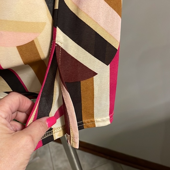 MORGAN DE TOI MYRIANA  geometrical sequin stripe button down shirt semi sheer XS - Picture 7 of 13